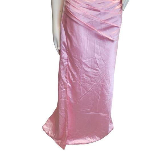NWT Beautiful Bubblegum Pink Formal Gown Prom Dress Wedding Bridesmaid MOTB - Picture 7 of 11